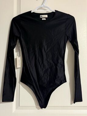 Babaton Black Long-Sleeve Bodysuit